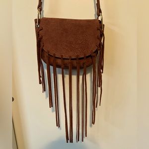 Free People Genuine Leather Fringe Purse